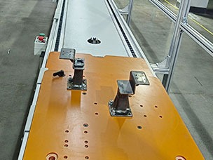 客车座椅倍速链生产线工装板